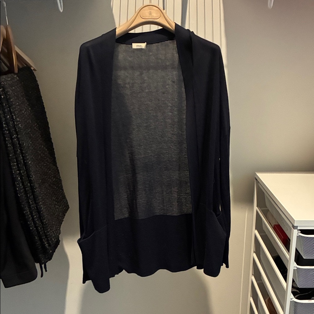 Vince Navy Women's Open Cardigan